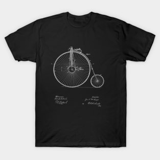 Velocipede Bike Vintage Patent Drawing T-Shirt